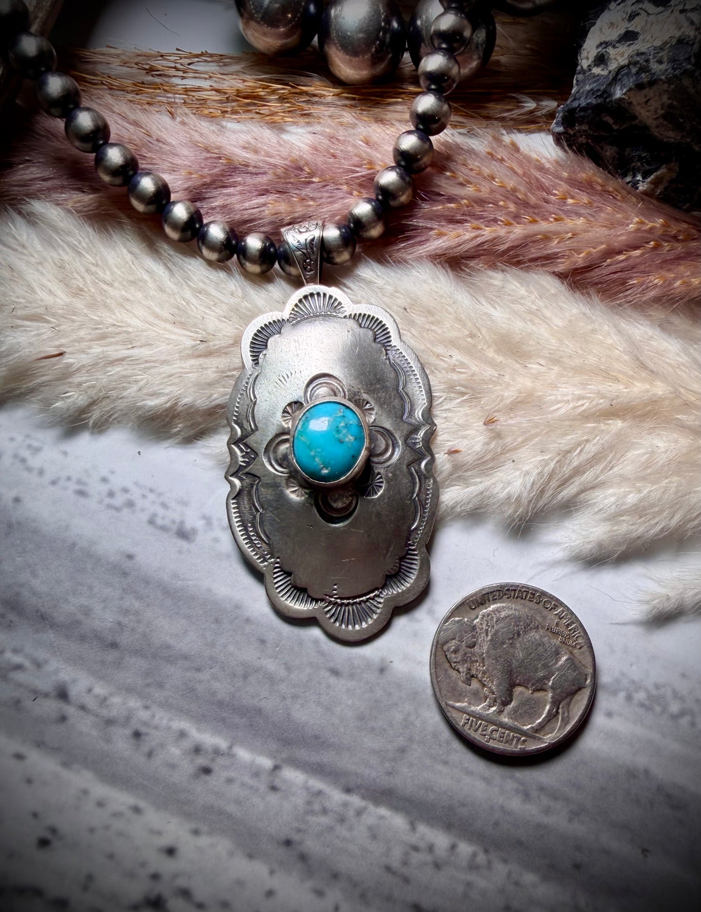 Sonoran Rose Concho Pendant