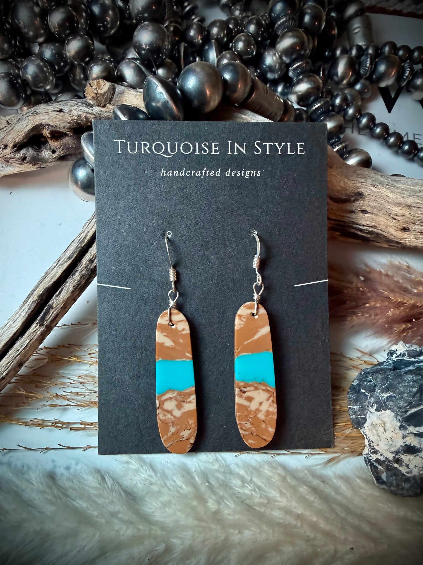 Royston Ribbon Slab Earrings