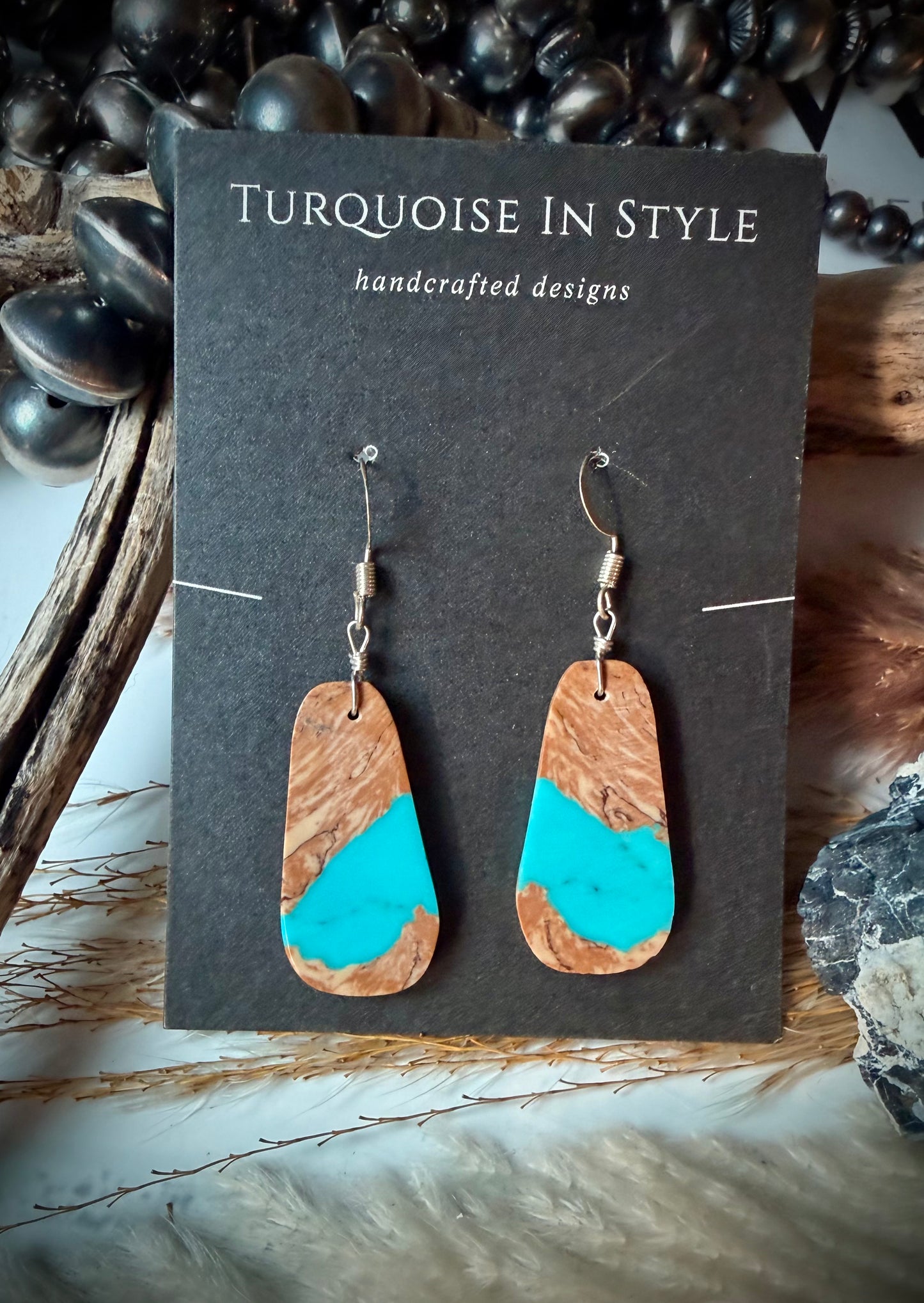 Royston Ribbon Slab Earrings