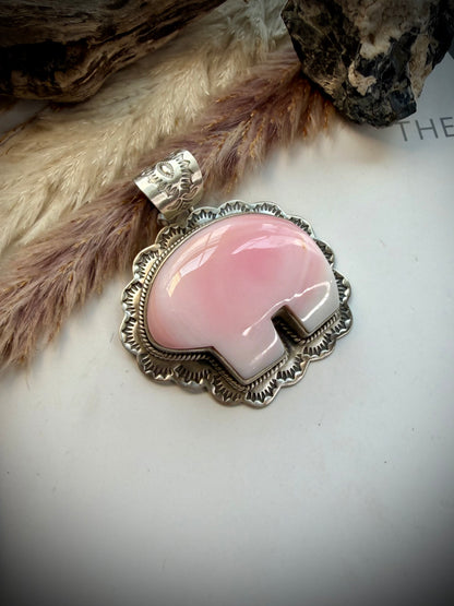 Pink Conch Bear Pendant