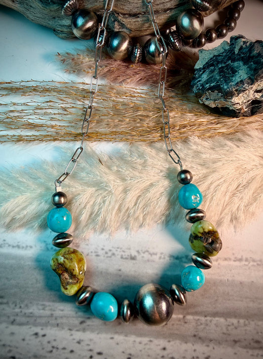Mego's Favorite Palomino & Turquoise Necklace #1