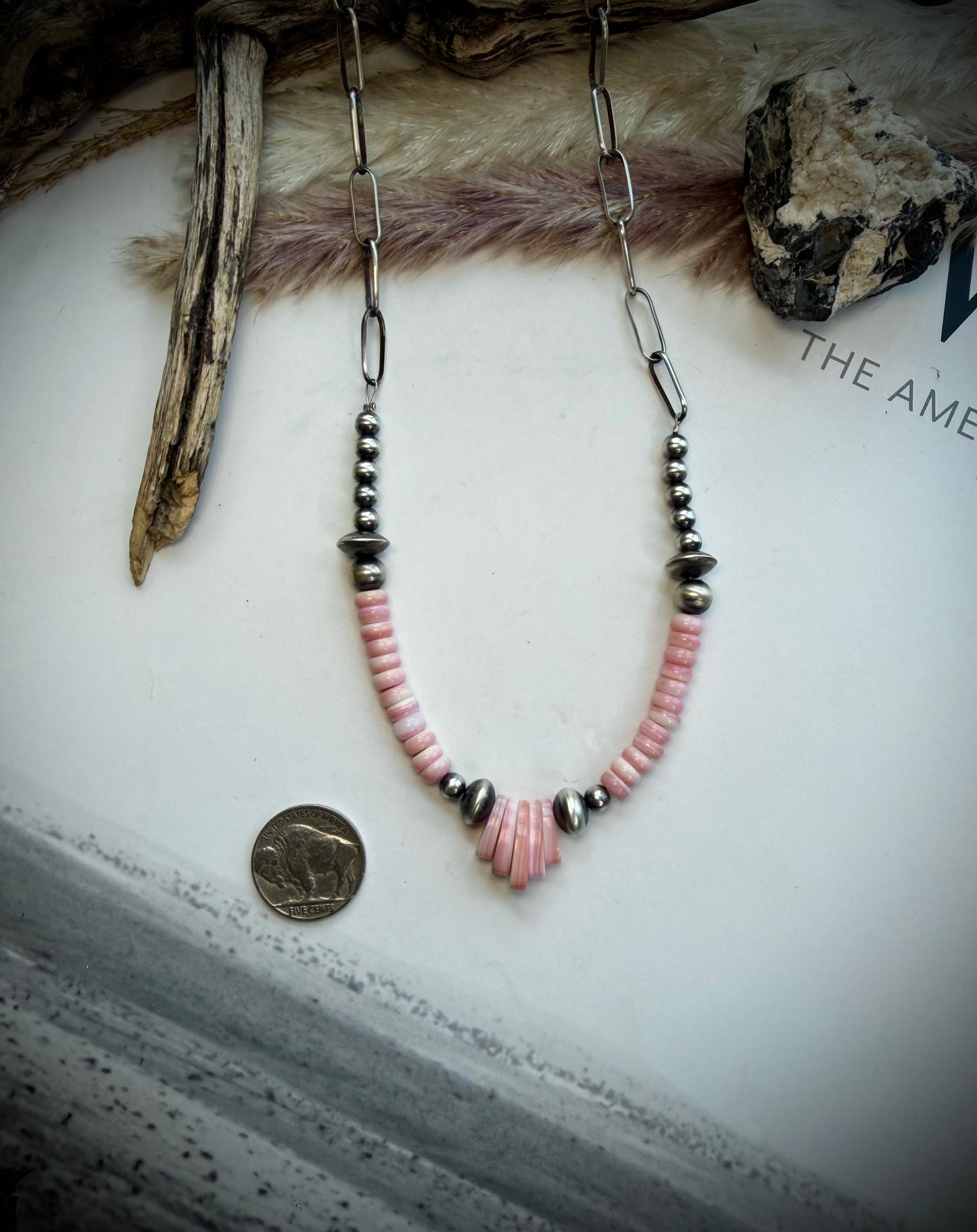 Kevin Shorty Chain with Pink Conch