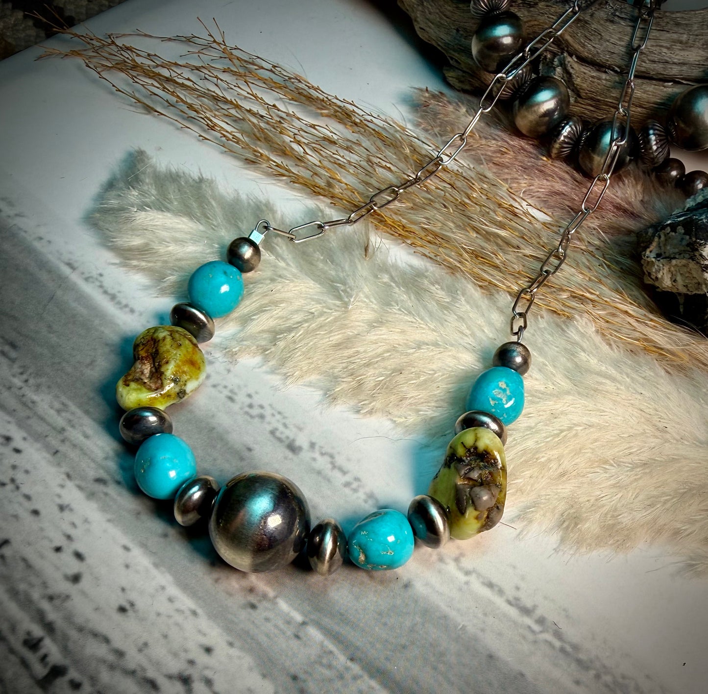 Mego's Favorite Palomino & Turquoise Necklace #1