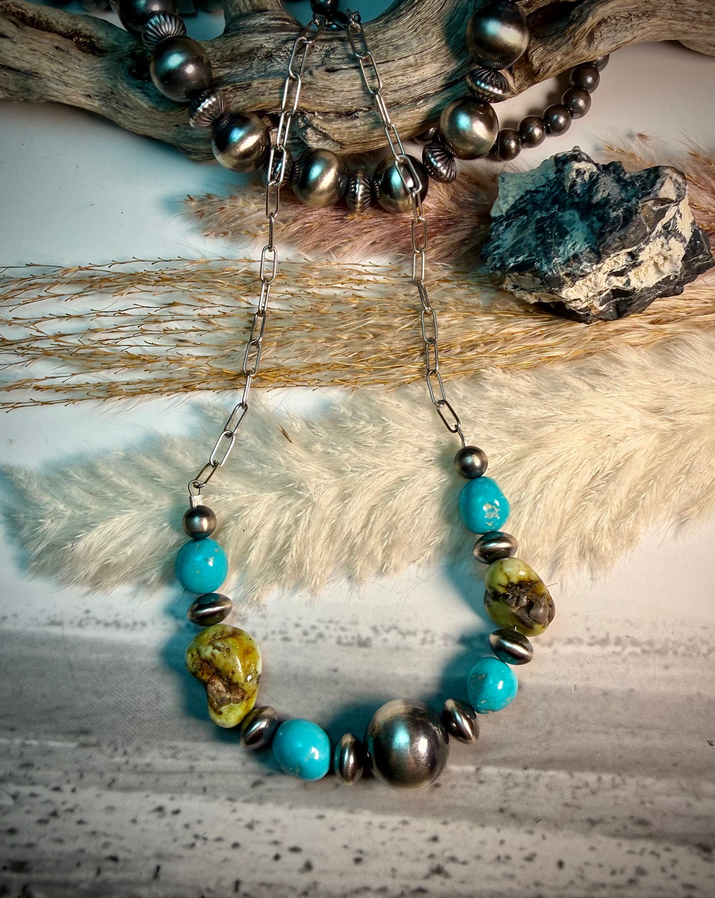 Mego's Favorite Palomino & Turquoise Necklace #1