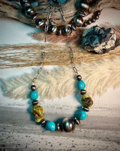 Mego's Favorite Palomino & Turquoise Necklace #1
