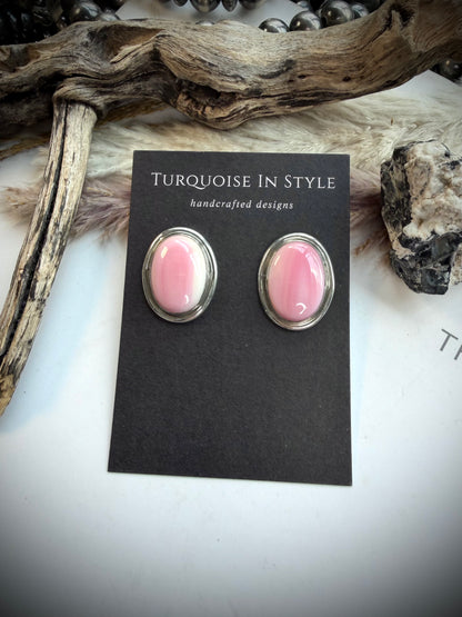Pink Conch Earrings