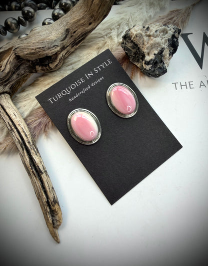 Pink Conch Earrings