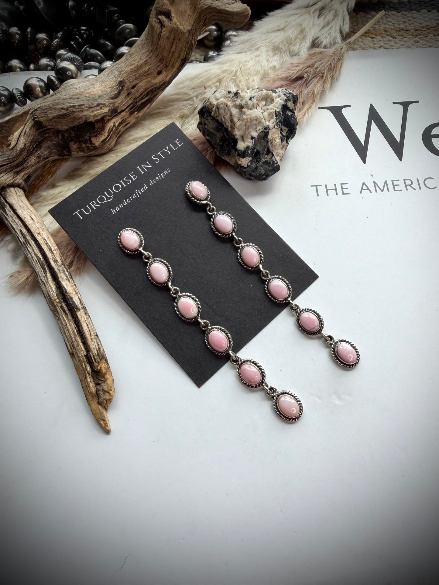 Pink Conch Earrings