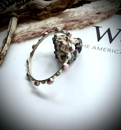 Pink Conch Bangle Bracelet