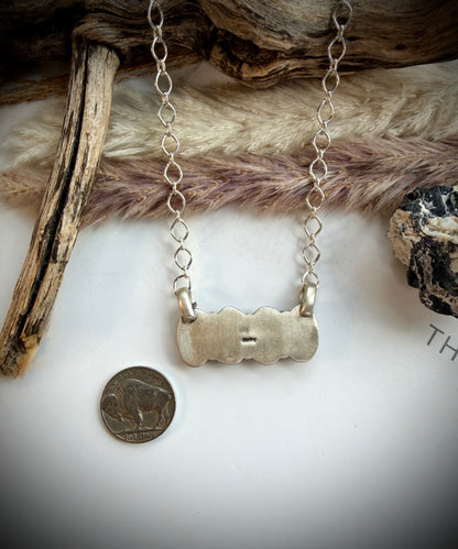 Pink Conch Bar Necklace