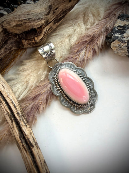 H Joe Pink Conch Pendant