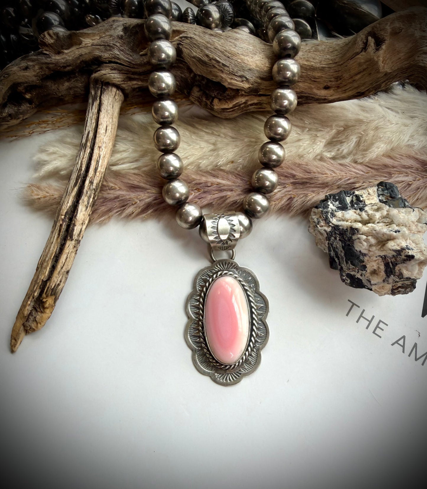 H Joe Pink Conch Pendant