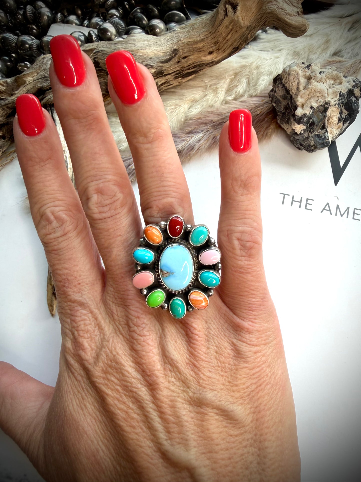 Golden Hills Confetti Ring- Adjustable