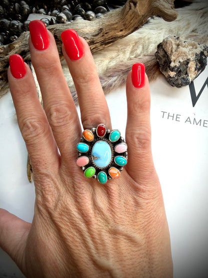 Golden Hills Confetti Ring- Adjustable