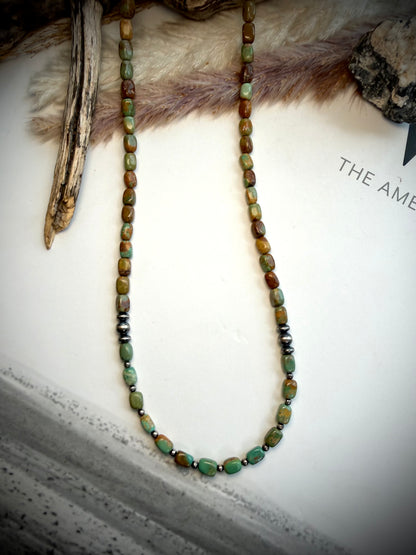 20" Ombre Moody Turquoise Necklace