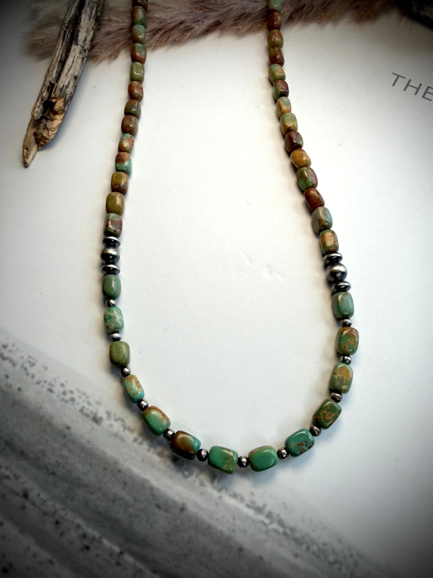 20" Ombre Moody Turquoise Necklace