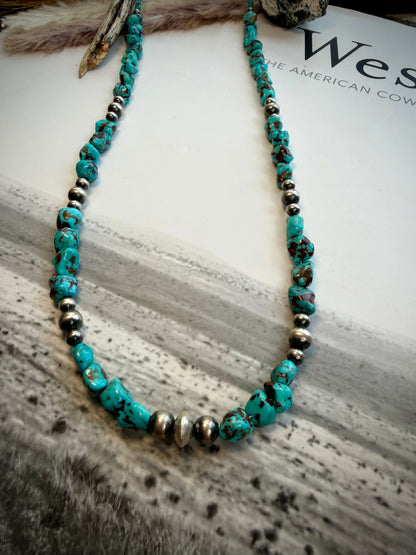 Charlene Little Cloud Mountain Turquoise Beaded Necklace