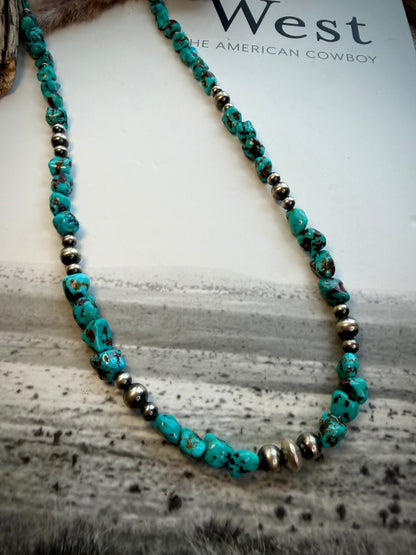 Charlene Little Cloud Mountain Turquoise Beaded Necklace