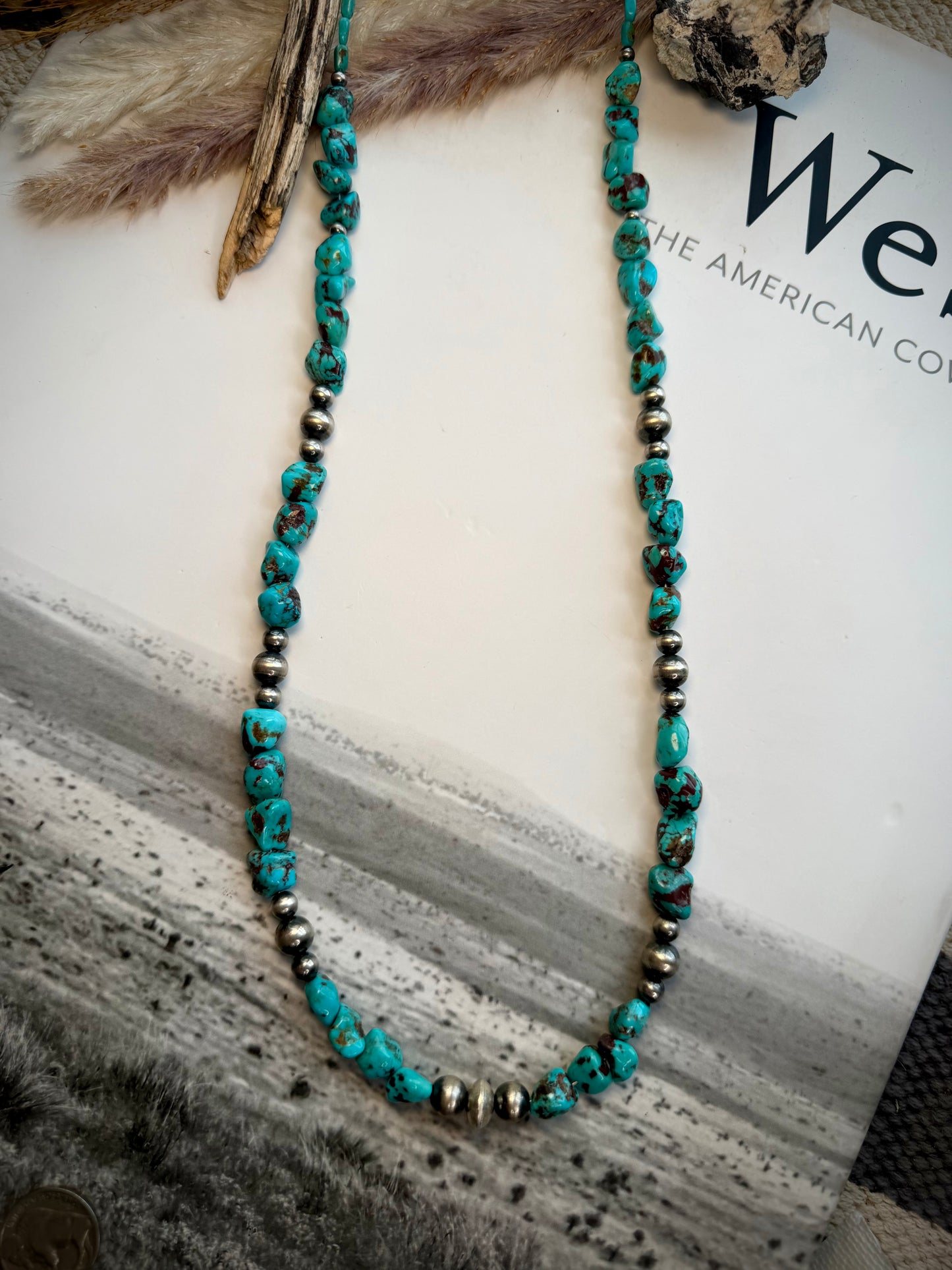 Charlene Little Cloud Mountain Turquoise Beaded Necklace