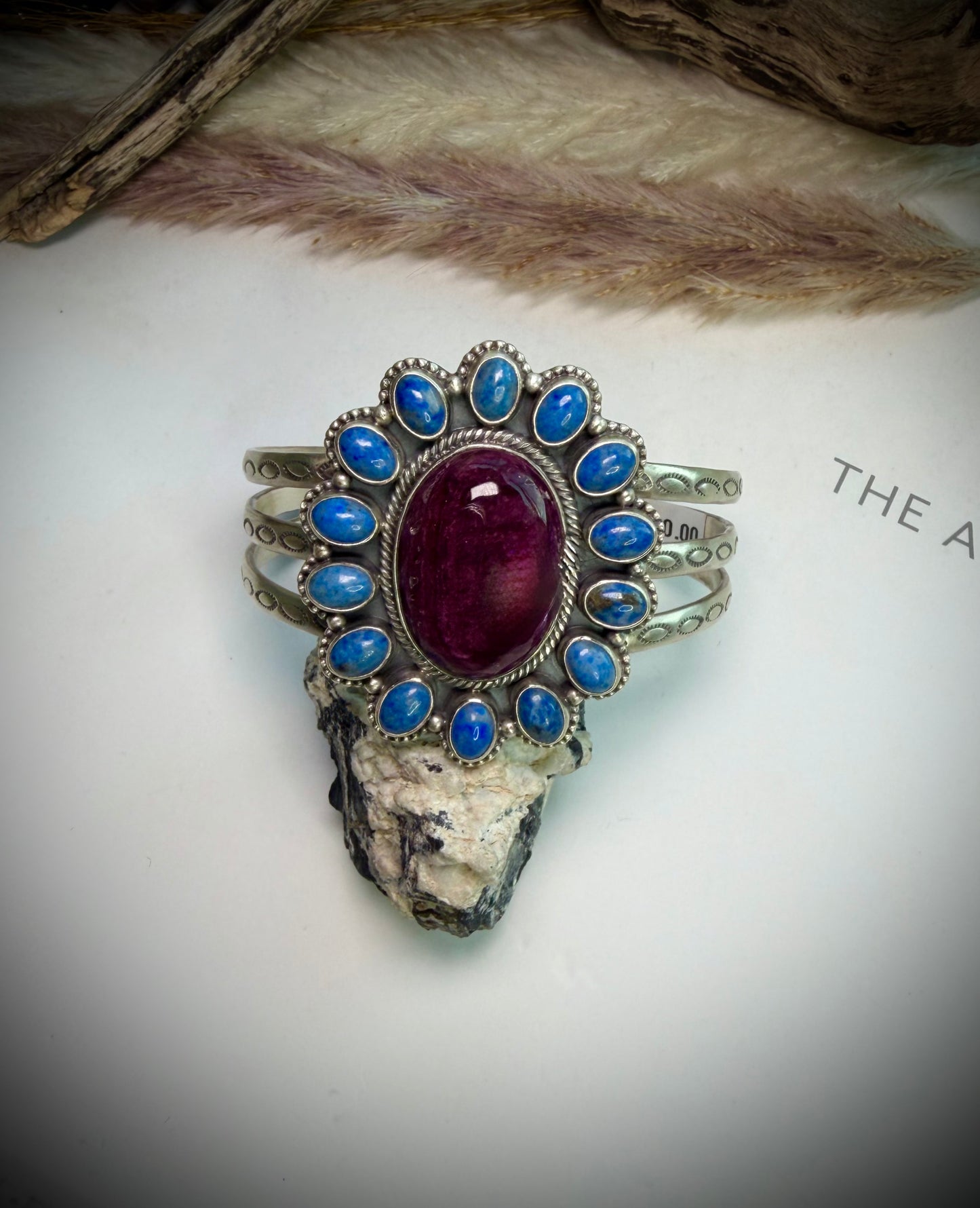 Purple Spiny & Lapis Cuff