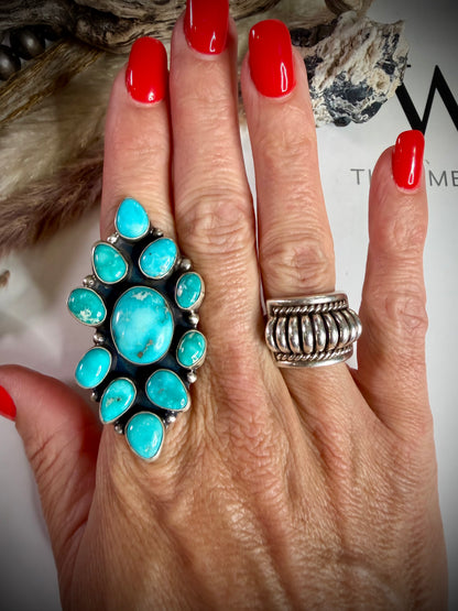 Whitewater Turquoise Ella Peter Ring- Size 7 1/2