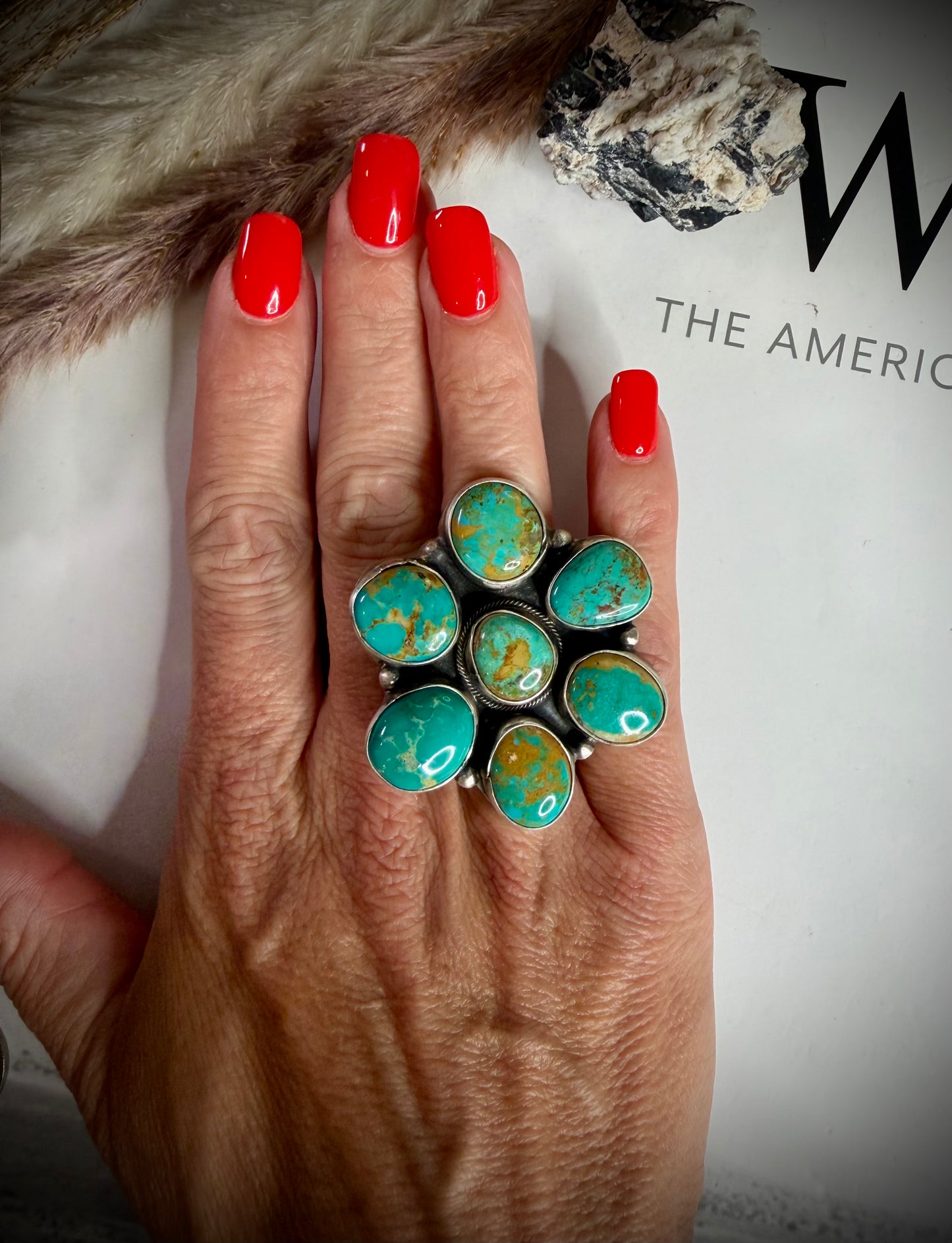 Rosyton Turquoise Ella Peter Ring- Size 7
