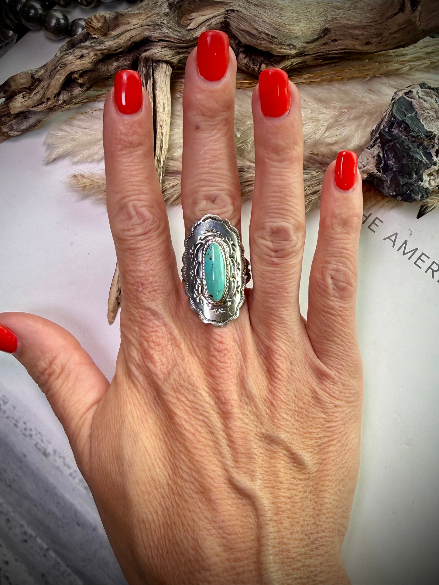 Charlene Yazzie Concho Ring- Size 10 1/2