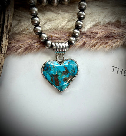 Ithica Peak Turquoise Heart Pendants