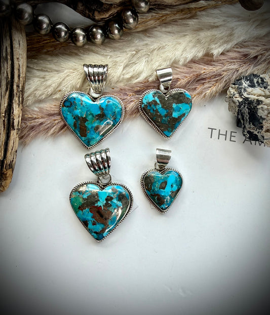 Ithica Peak Turquoise Heart Pendants