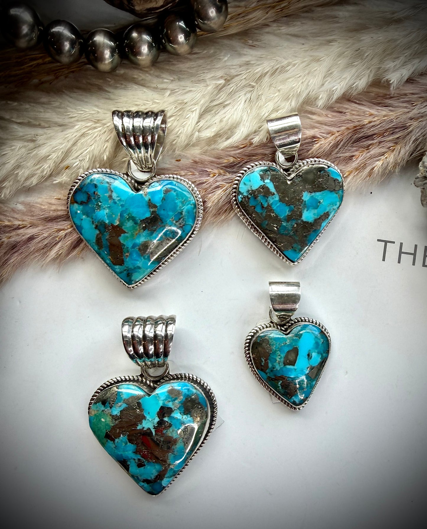 Ithica Peak Turquoise Heart Pendants