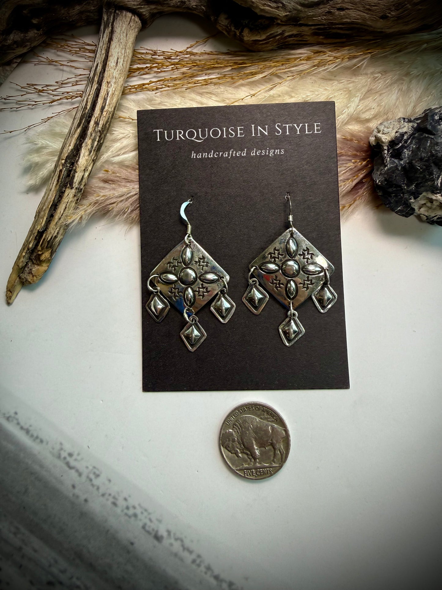 Harris Joe Silver Dangle Earrings