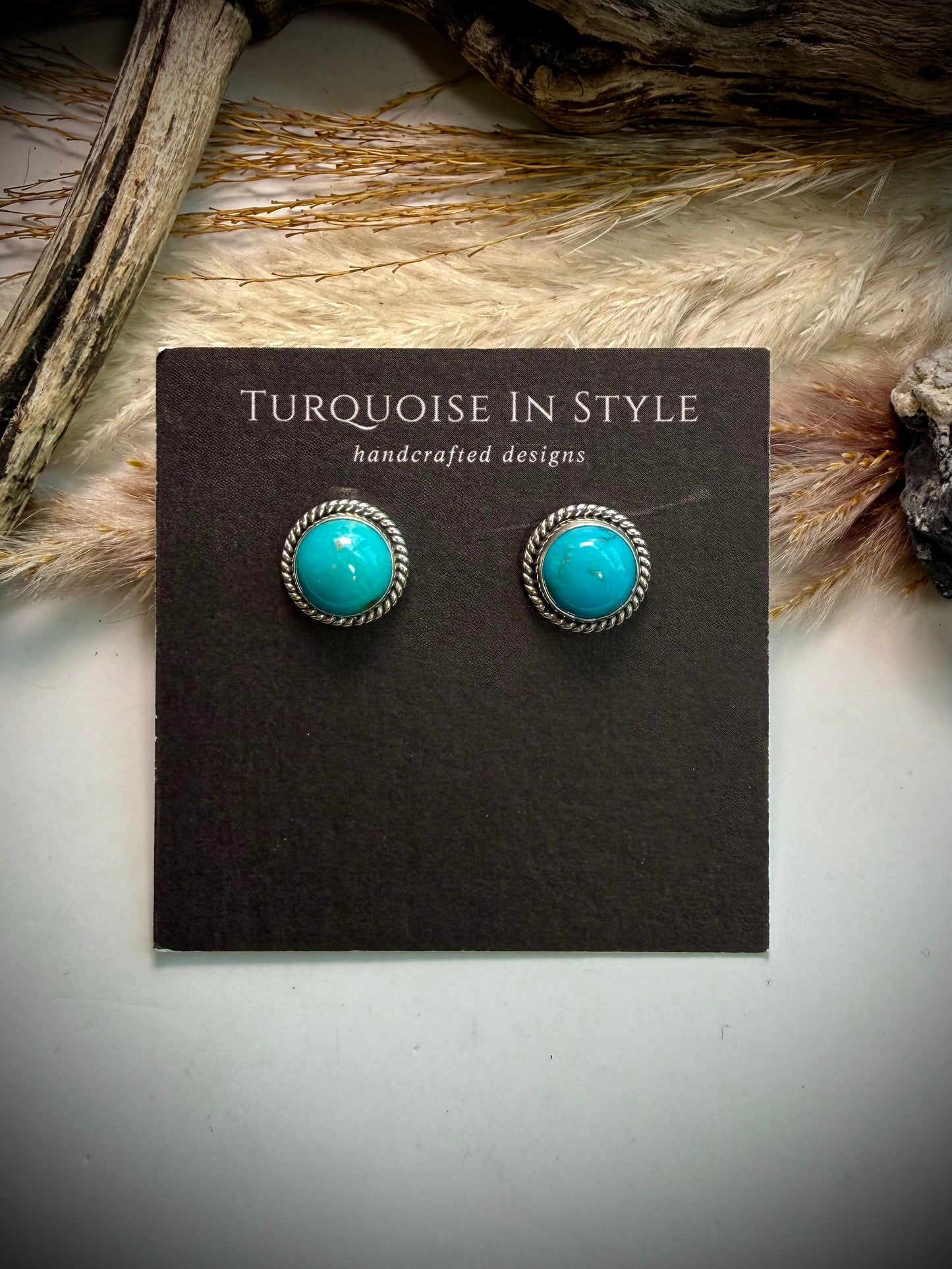 Round Turquoise Studs