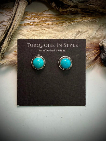 Round Turquoise Studs