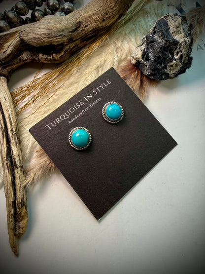 Round Turquoise Studs