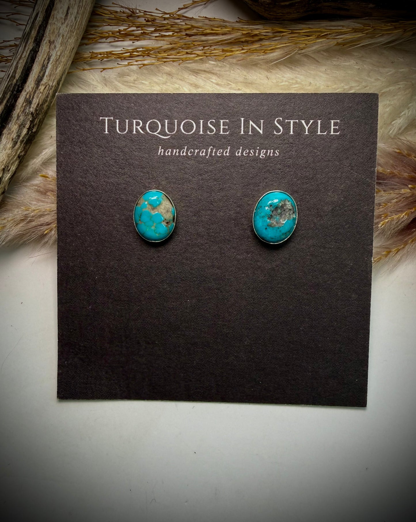 Nugget Kingman Turquoise Studs