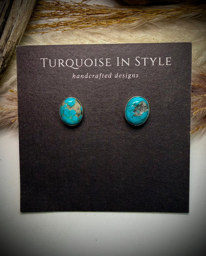 Nugget Kingman Turquoise Studs