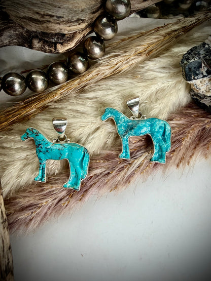 Turquoise Horse Pendants