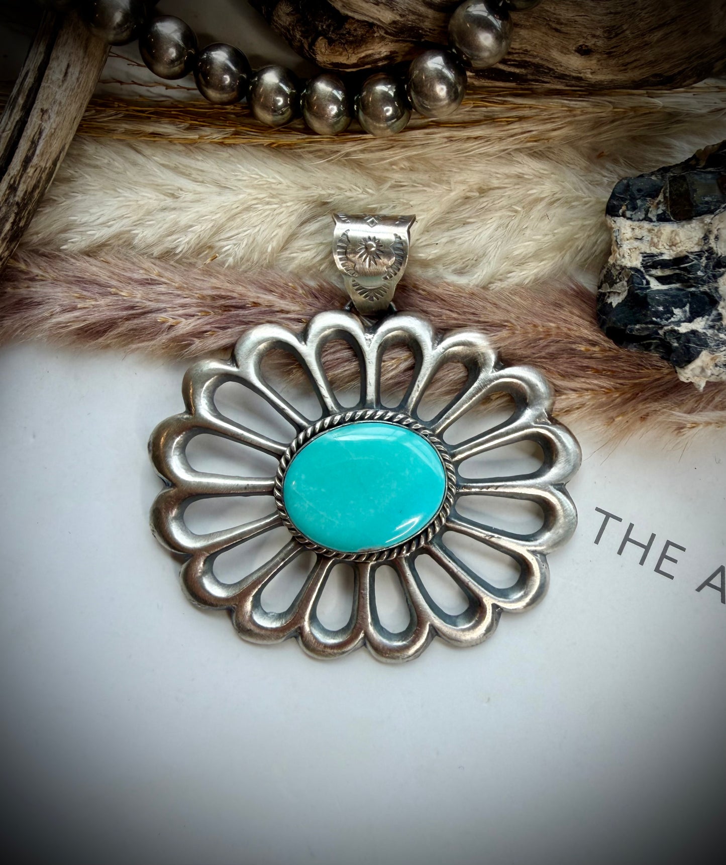 F. L. Begay Campitos Flower Pendant