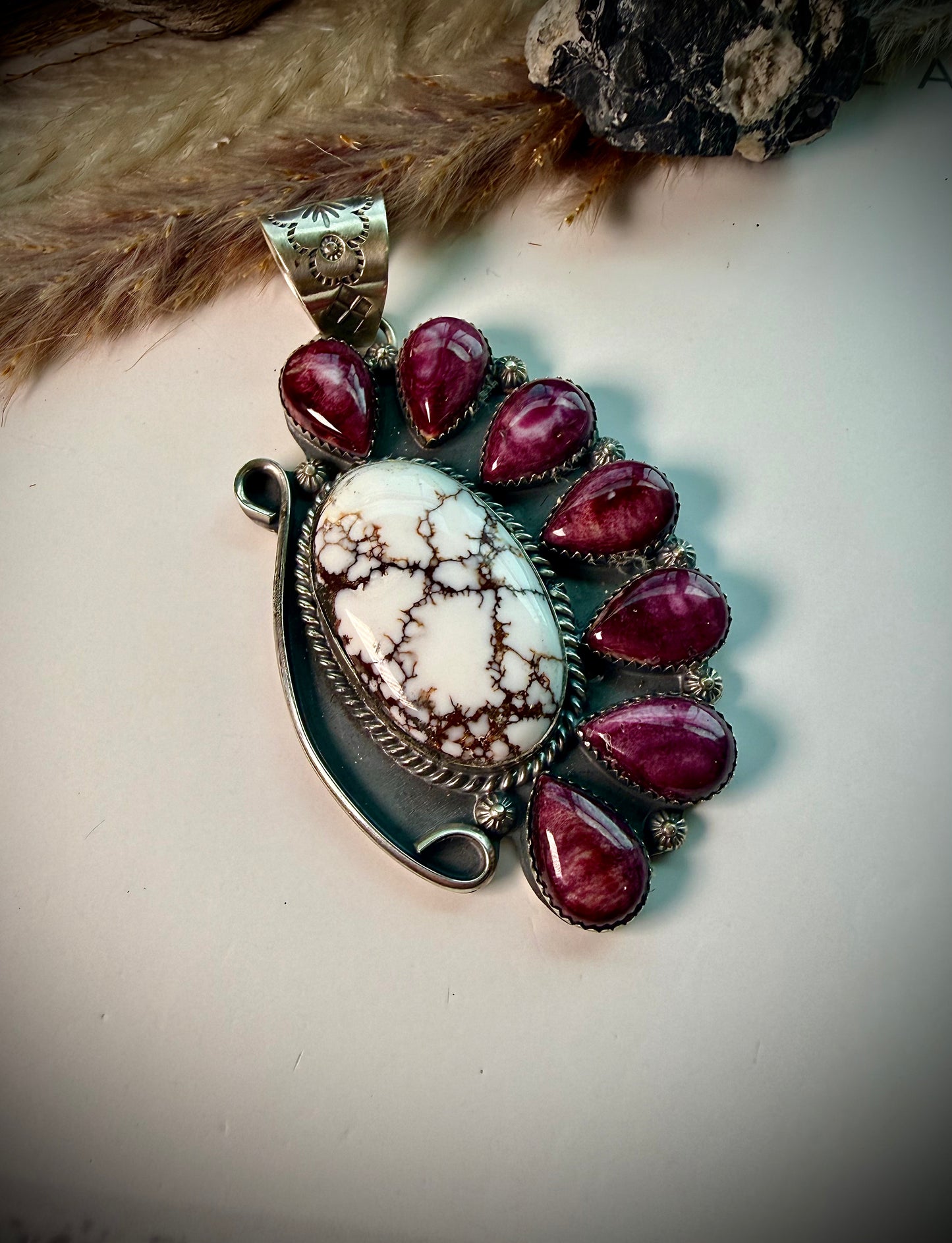 Purple Spiny & Wild Horse Pendant