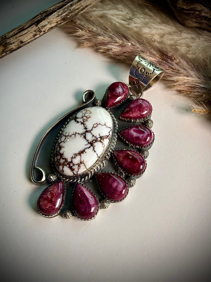 Purple Spiny & Wild Horse Pendant