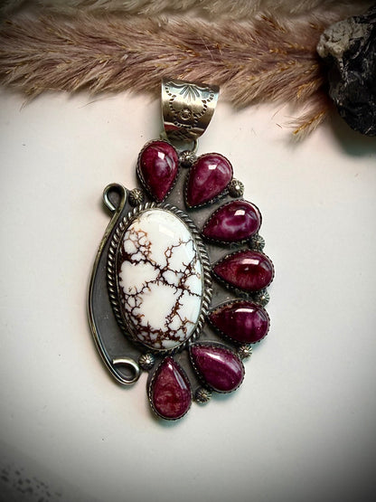 Purple Spiny & Wild Horse Pendant