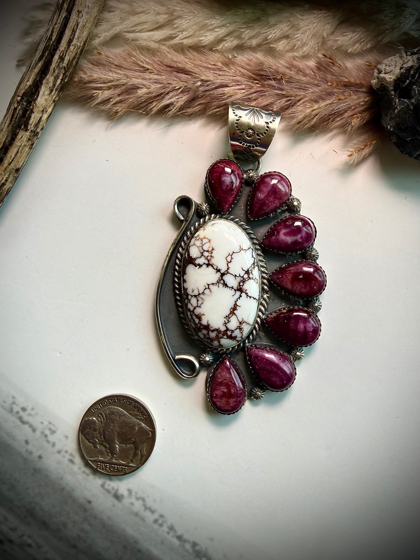 Purple Spiny & Wild Horse Pendant