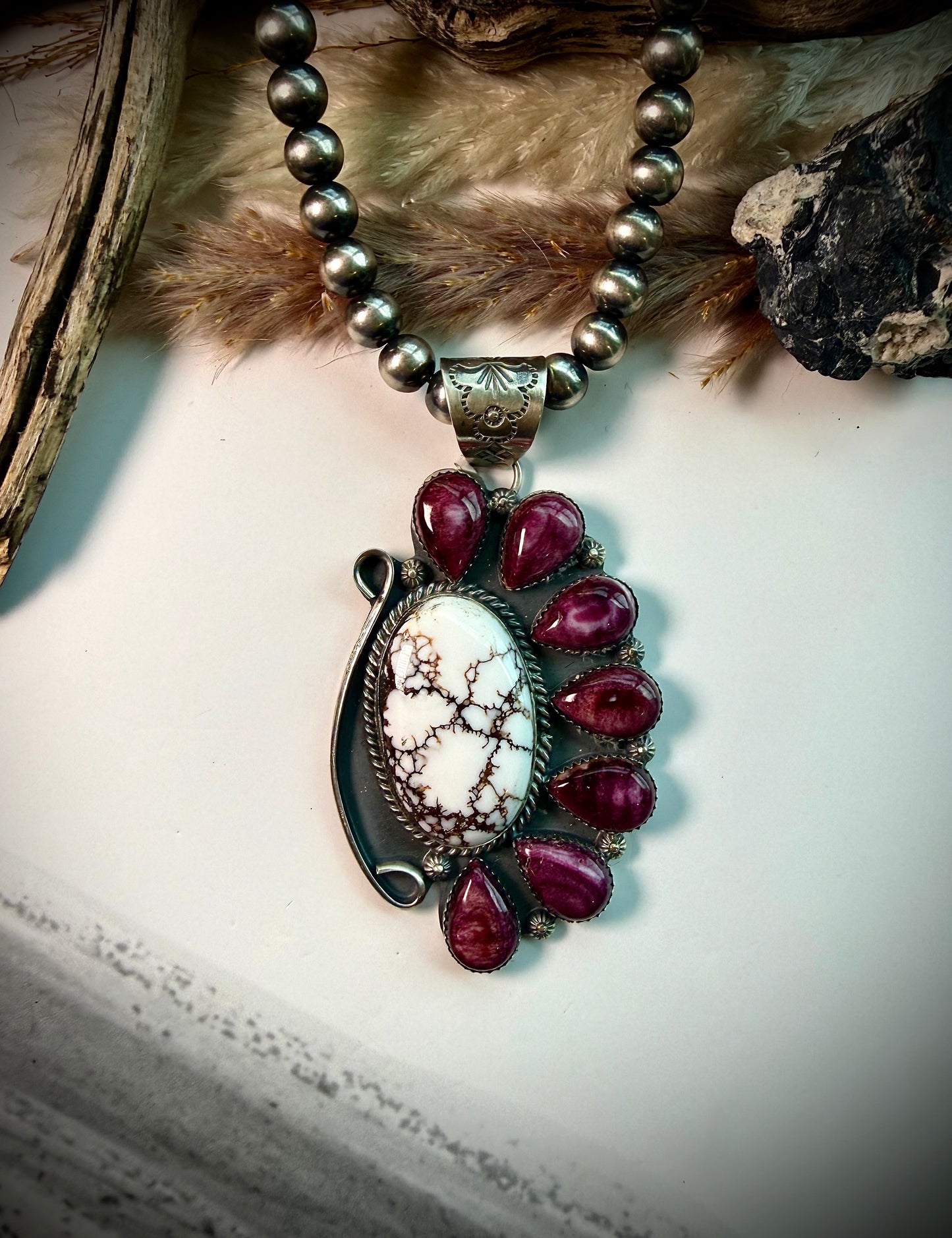 Purple Spiny & Wild Horse Pendant
