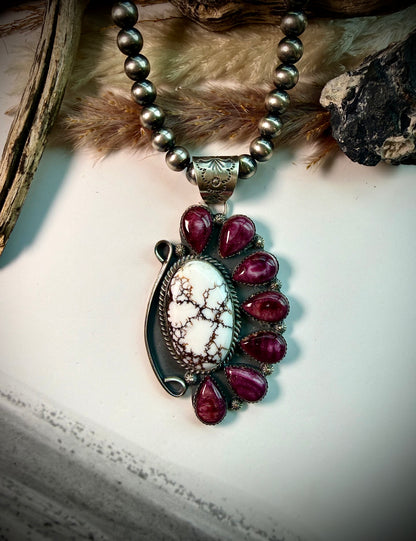Purple Spiny & Wild Horse Pendant