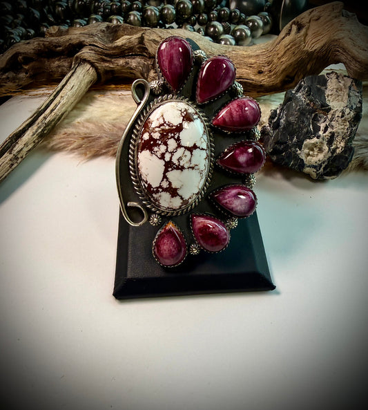 Purple Spiny& Wild Horse Adjustable Ring