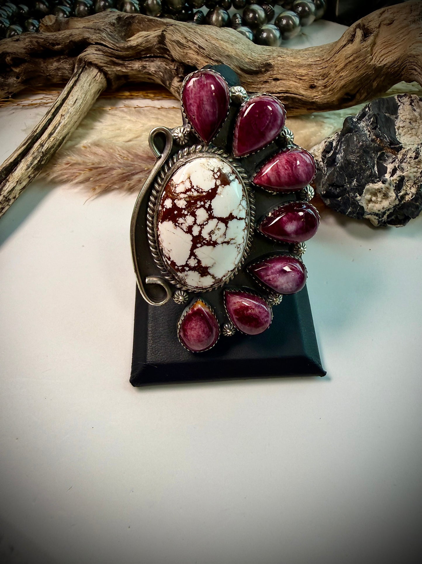 Purple Spiny& Wild Horse Adjustable Ring