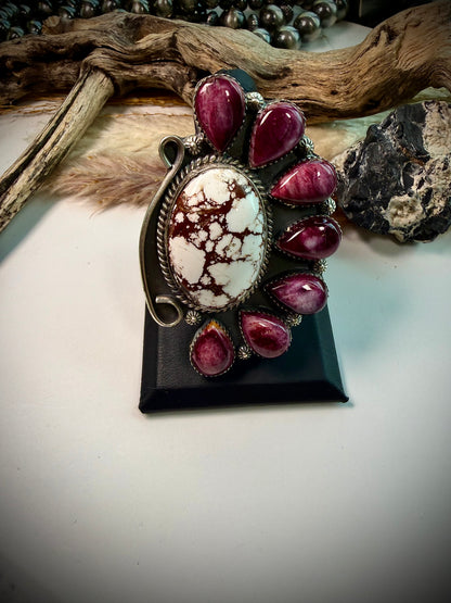 Purple Spiny& Wild Horse Adjustable Ring