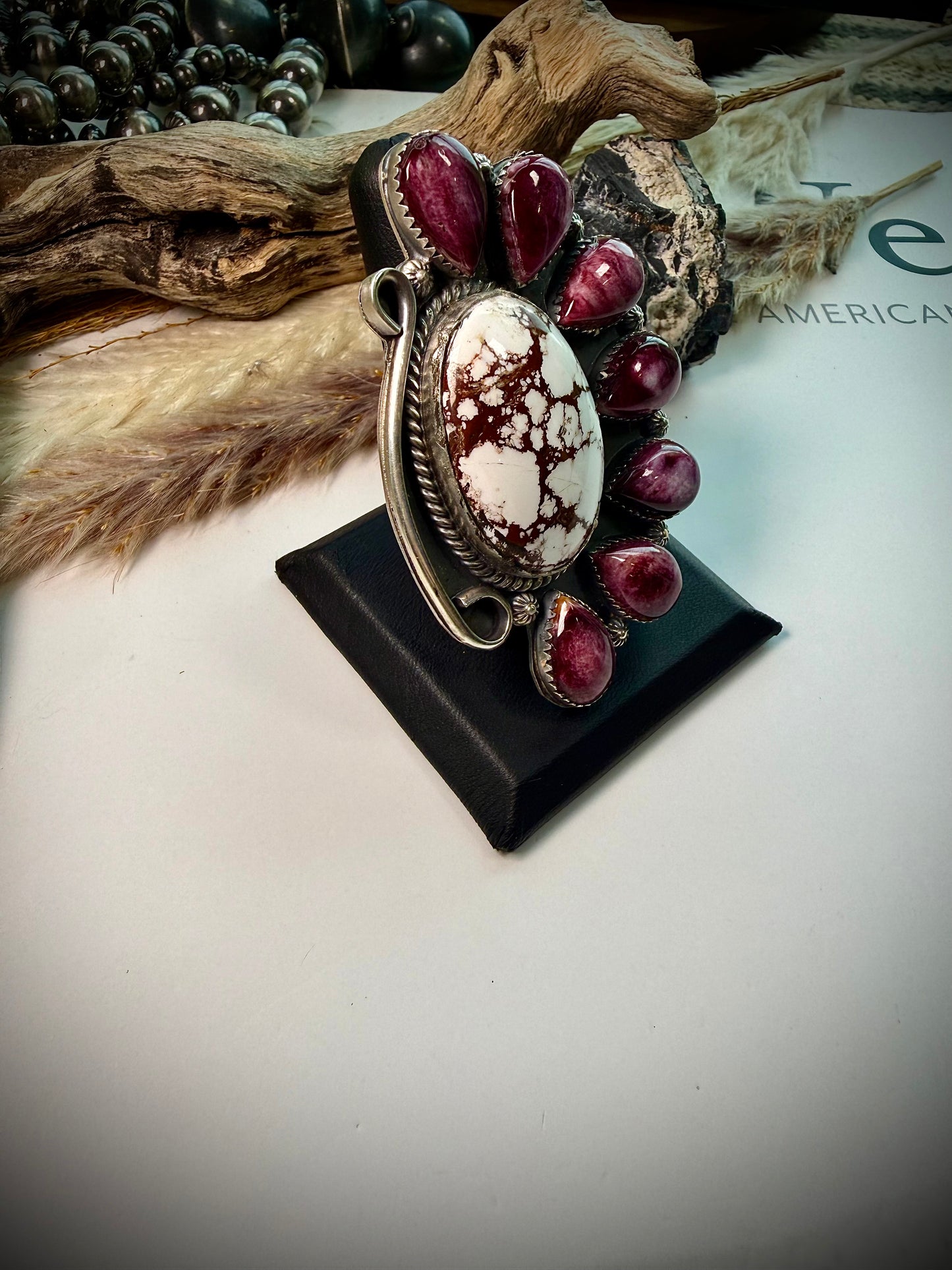 Purple Spiny& Wild Horse Adjustable Ring