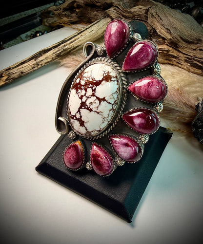 Purple Spiny& Wild Horse Adjustable Ring