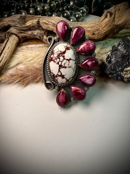 Purple Spiny& Wild Horse Adjustable Ring